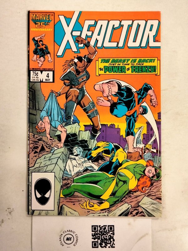 X-Factor #4 (Marvel Comics), raw comic book in NM condition — front cover