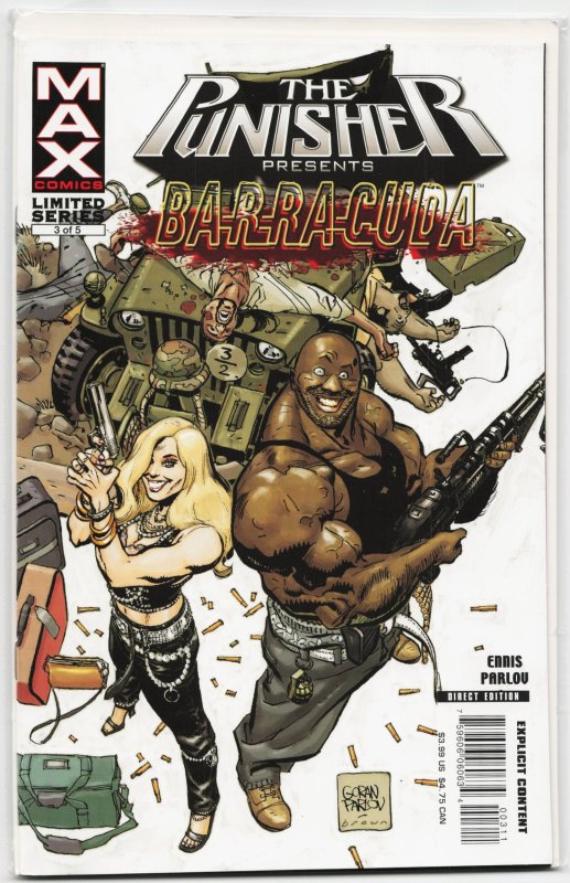 Punisher Presents: Barracuda #3 (2007), raw, ungraded comic book — front cover