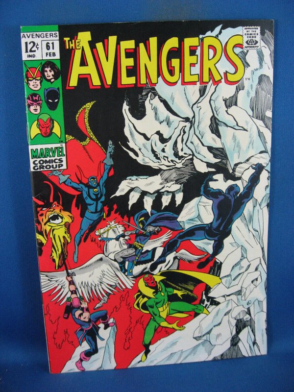 Avengers #61 (Marvel Comics, 1969), raw comic book in VF condition — front cover