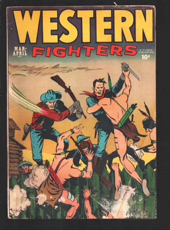 Western Fighters Vol. 4 #7 (1953), raw comic book in FR condition — front cover