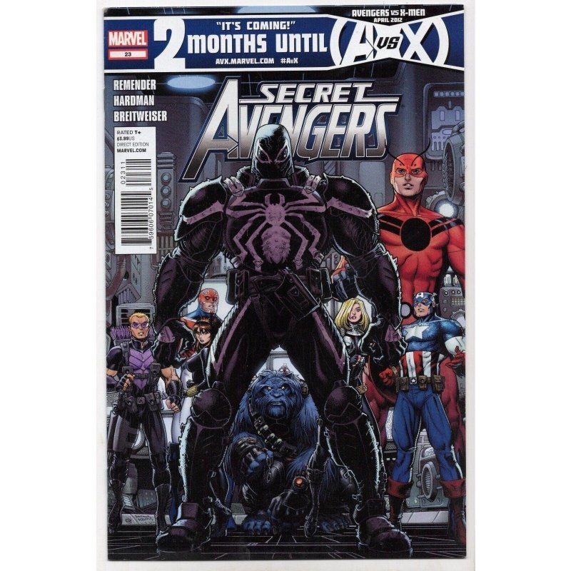 Secret Avengers #23 (Marvel Comics, 2012), raw comic book in VF/NM 9.0 condition — front cover