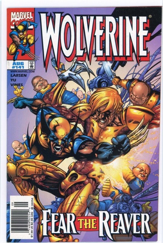 Wolverine #141 (Marvel Comics, 1999), raw comic book in VF 8.0 condition — front cover