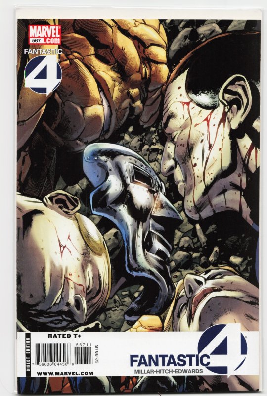 Fantastic Four #554 (Marvel Comics, 2008), raw, ungraded comic book — front cover