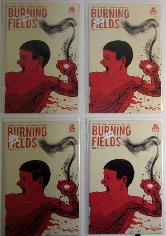 2015 Burning Fields Lot of 4 #2 x4 Boom Studios NM 1st Print Comic Books (Boom! Studios, 2015), raw comic book in NM condition — front cover