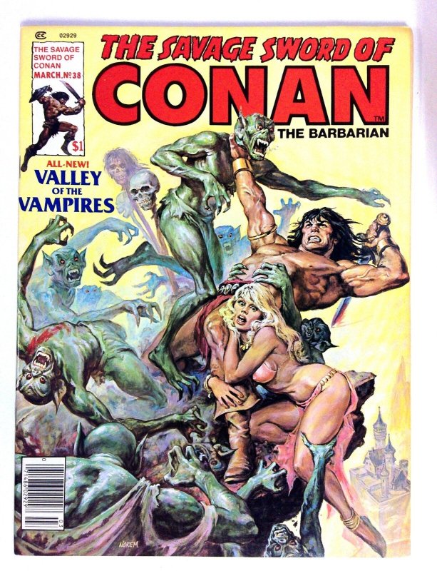 Savage Sword of Conan #38 (Marvel Comics, 1979), raw comic book in VF/NM condition — front cover