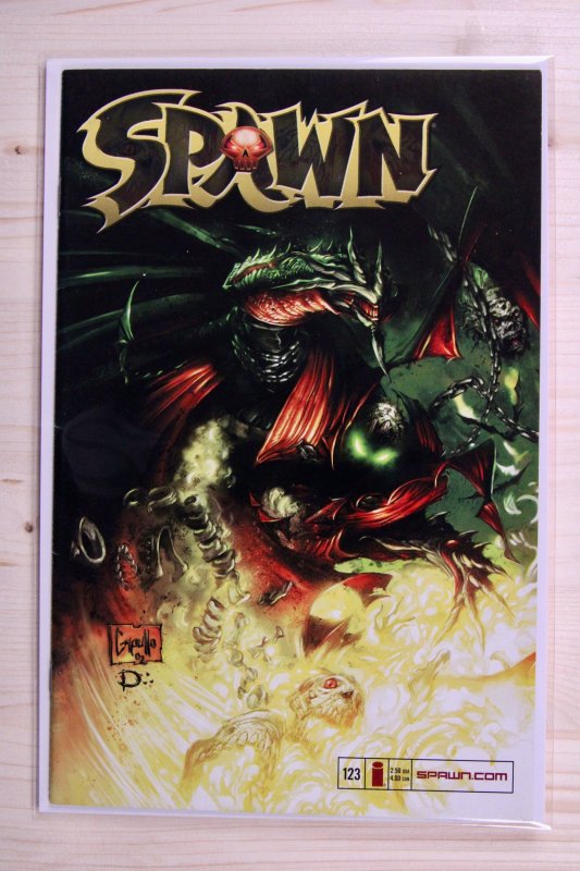 Spawn #123 (Image Comics, 2003), raw comic book in NM 9.4 condition — front cover