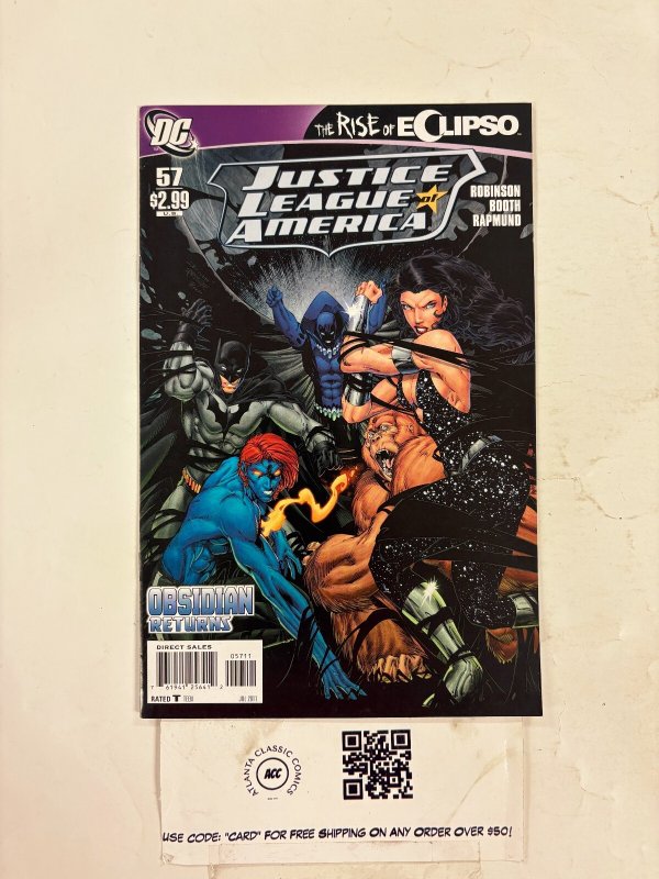 Justice League of America #57 (DC Comics, 2011), raw comic book in NM condition — front cover