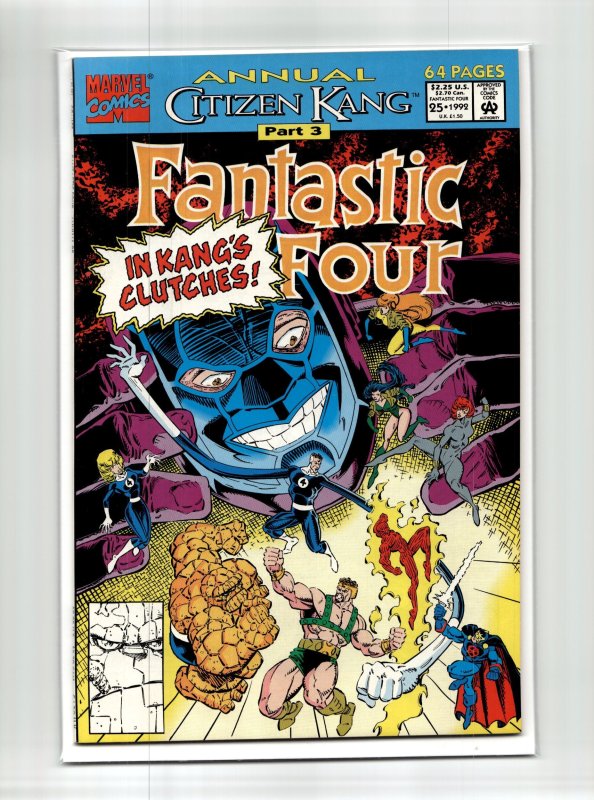 Fantastic Four Annual #25 (Marvel Comics, 1992), raw, ungraded comic book — front cover