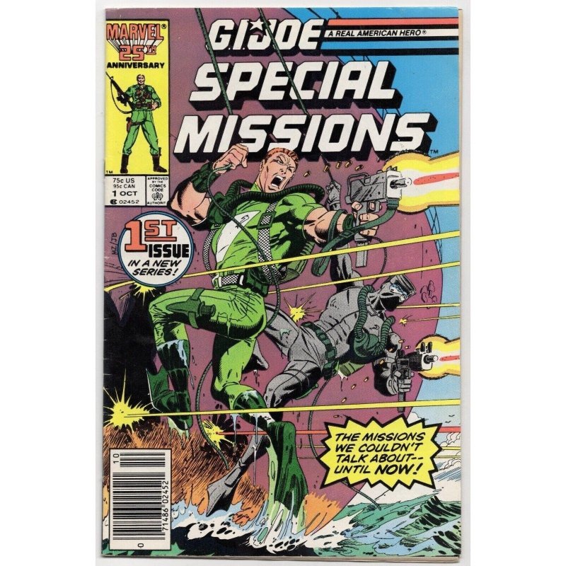 GI Joe Special Missions #1 (Marvel Comics, 1986), raw comic book in FN- 5.5 condition — front cover