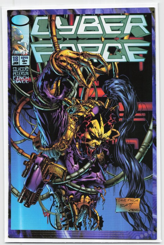 Cyberforce #18 (Image Comics, 1996), raw, ungraded comic book — front cover