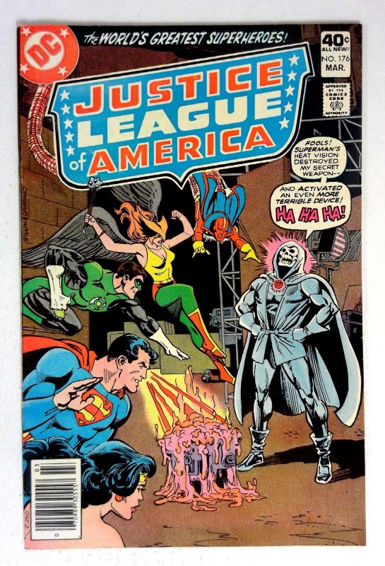 Justice League of America #176 (DC Comics, 1980), raw comic book in VF/NM condition — front cover