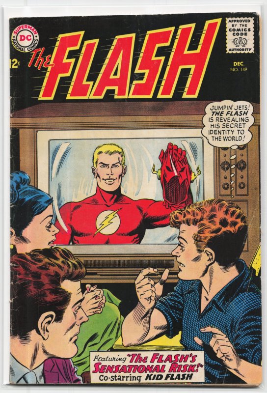 The Flash #149 (DC Comics, 1964), raw, ungraded comic book — front cover