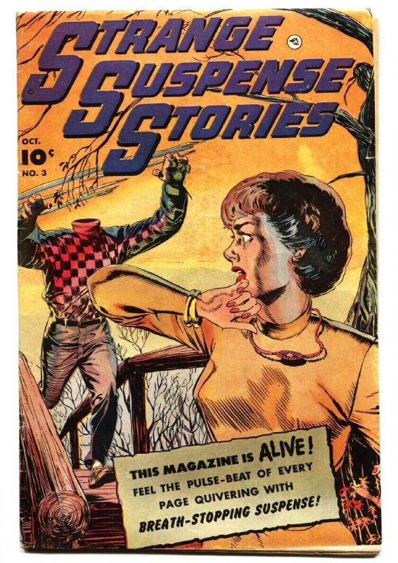 Strange Suspense Stories #3 (1952), raw, ungraded comic book — front cover