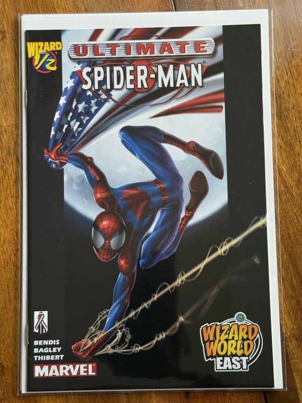 Ultimate Spider-Man #1/2 (Marvel Comics, 2002), raw comic book in VF/NM 9.0 condition — front cover