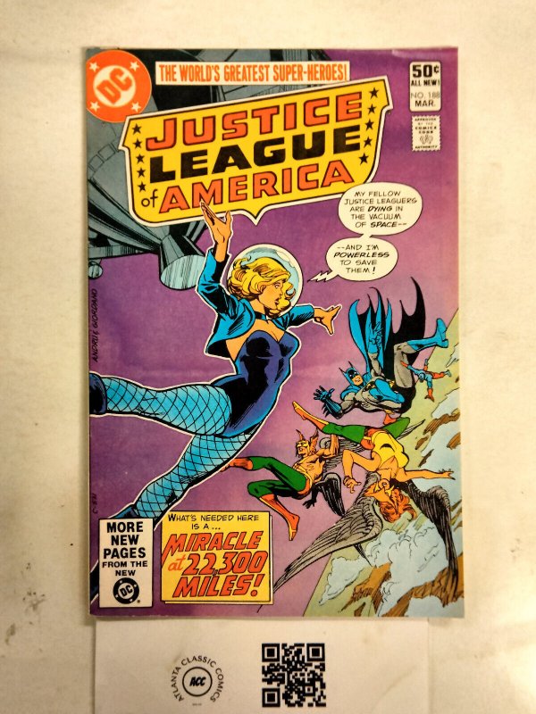 Justice League of America #188 (DC Comics), raw comic book in NM condition — front cover