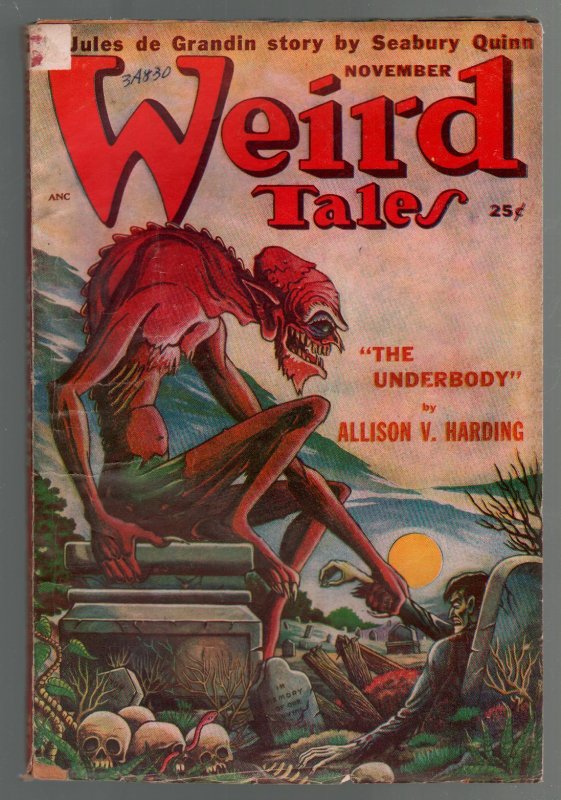 Pulp: Weird Tales 9/1949-Canadian-Labonski Skull Cover-Quinn-Sturgeon-FN-, raw comic book in FN- condition — front cover