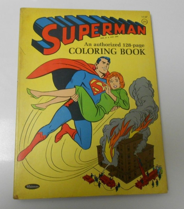 1964 Superman Coloring Book #1157 (1964), raw comic book in FN+ condition — front cover