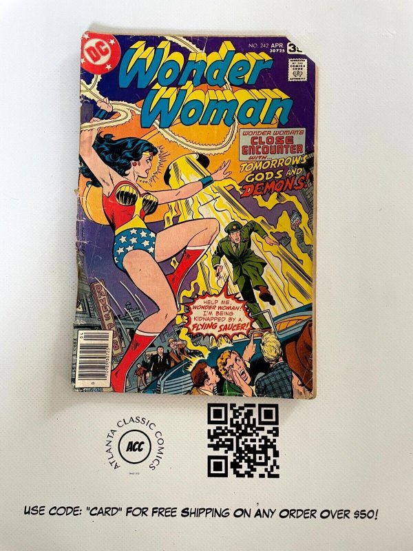Wonder Woman #242 (DC Comics), raw comic book in PR condition — front cover