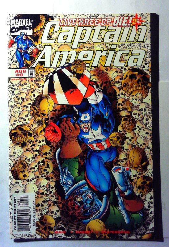 Captain America 3rd Series #8 (Marvel Comics, 1998), raw, ungraded comic book — front cover