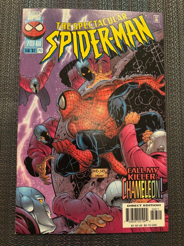 The Spectacular Spider-Man #243 (Marvel Comics, 1997), raw, ungraded comic book — front cover