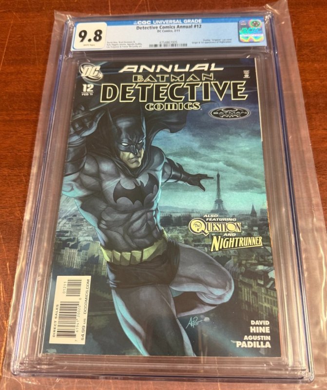 Detective Comics Annual #12 (DC Comics), CGC 9.8 graded comic book, Universal Blue label — front cover in its holder