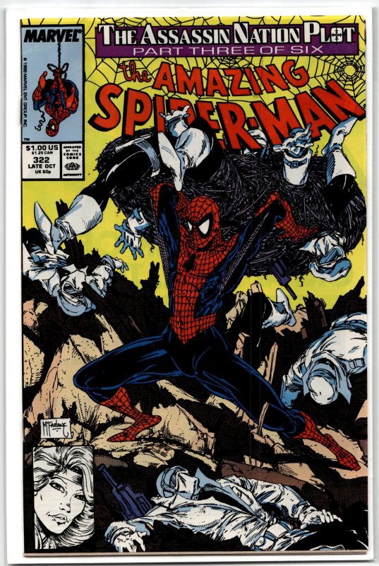 The Amazing Spider-Man #322 (Marvel Comics, 1989), raw, ungraded comic book — front cover