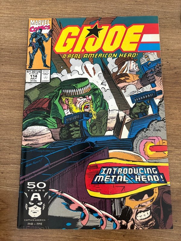 G.I. Joe #114 (Marvel Comics), raw comic book in VF/NM condition — front cover