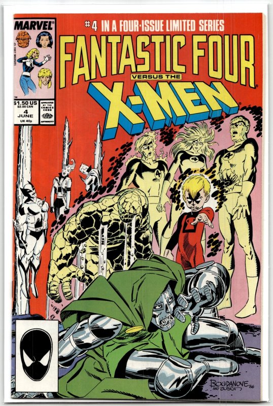 Fantastic Four vs. X-Men #4 (1987), raw, ungraded comic book — front cover