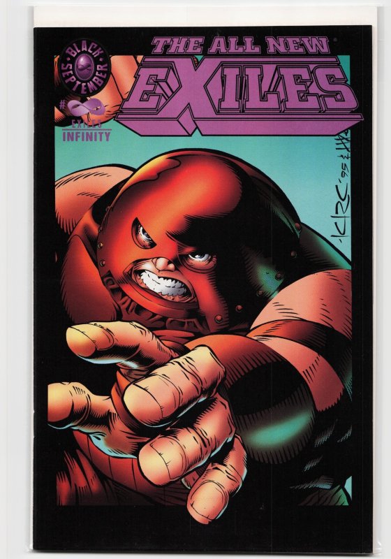 The All New Exiles #1 (Marvel Comics, 1995), raw, ungraded comic book — front cover