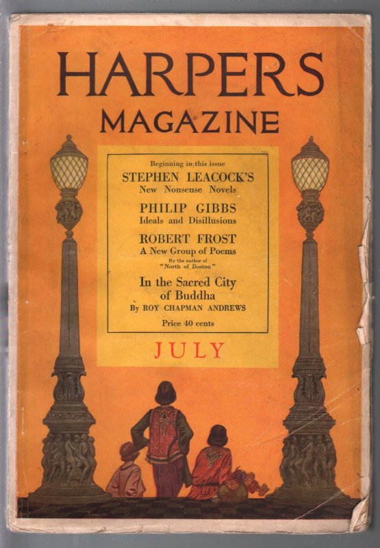 Pulp: Harpers Magazine 7/1920-pulp Type Format-Robert Frost Poetry-historic-VG, raw comic book in VG condition — front cover