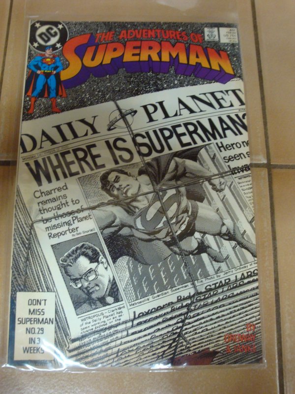 Adventures of Superman #451 (DC Comics, 1989), raw, ungraded comic book — front cover