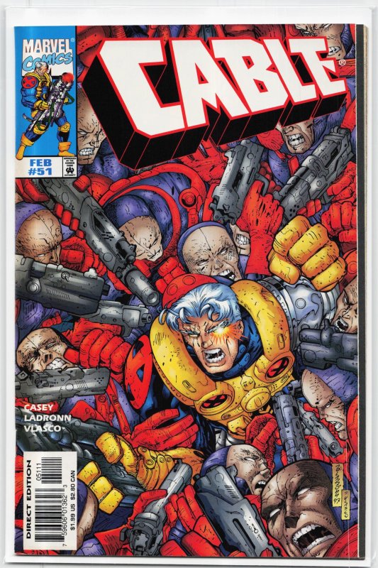 Cable #51 (Marvel Comics, 1998), raw, ungraded comic book — front cover