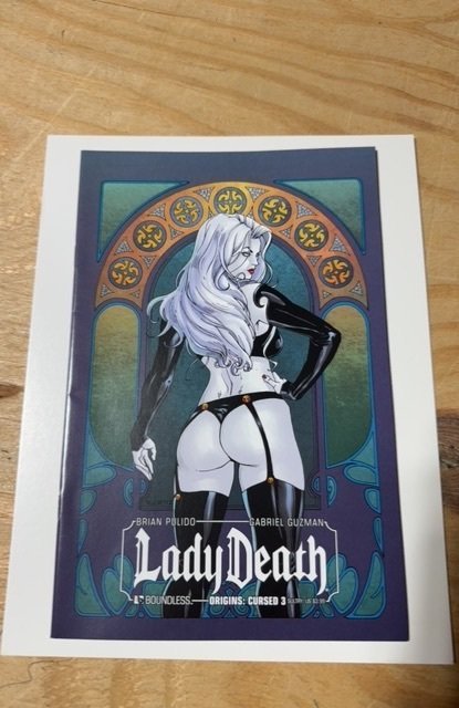 Lady Death: Origins - Cursed #3 (2012), raw comic book in NM condition — front cover