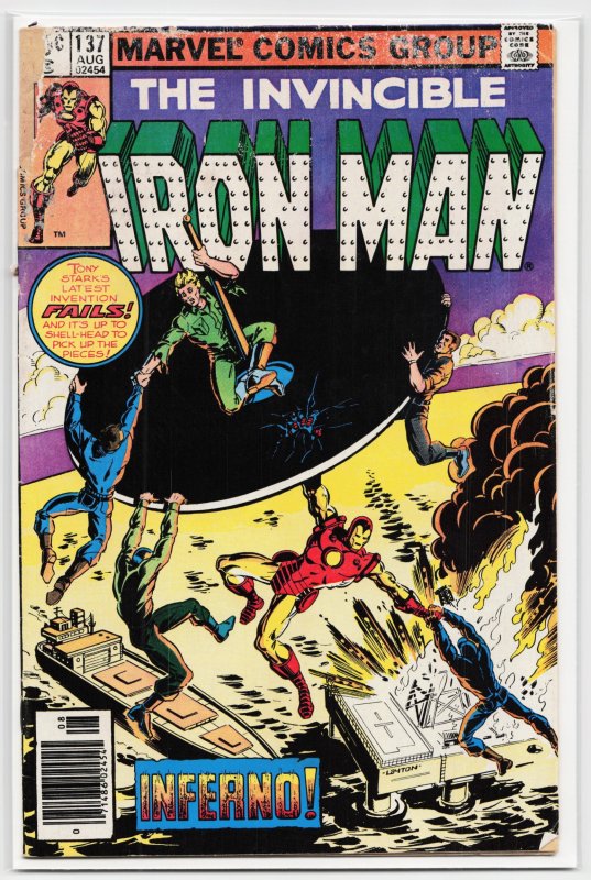 Iron Man #137 (Marvel Comics, 1980), raw, ungraded comic book — front cover