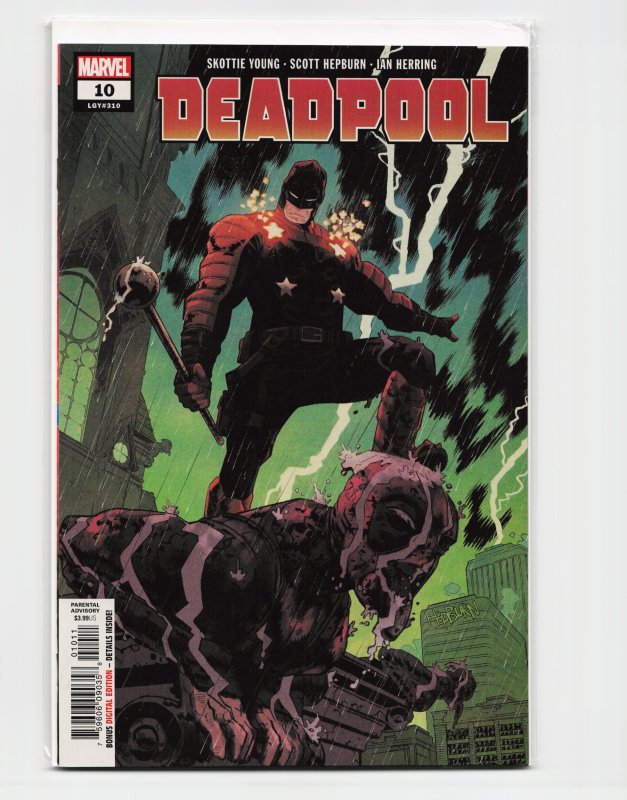Deadpool #10 (Marvel Comics, 2019), raw, ungraded comic book — front cover