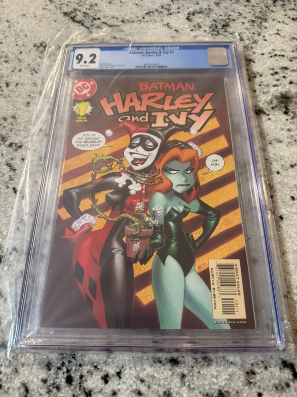 Batman Harley & Ivy #1 (DC Comics, 2004), CGC 9.2 graded comic book, Universal Blue label — front cover in its holder