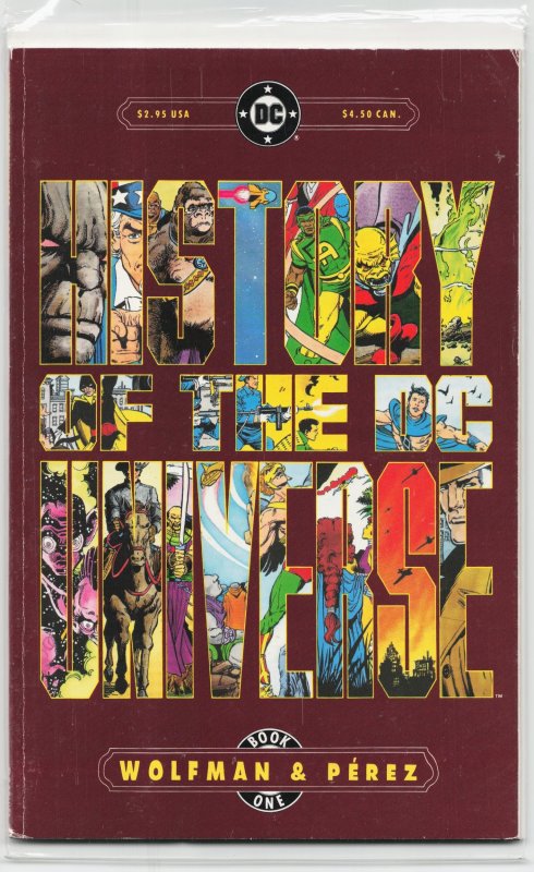 History of the DC Universe #1 (DC Comics, 1986), raw, ungraded comic book — front cover