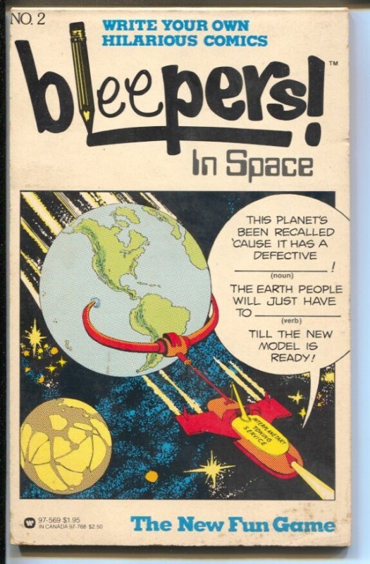 Bleepers! In Space #2 (DC Comics, 1980), raw comic book in VG condition — front cover