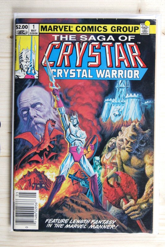 The Saga of Crystar, Crystal Warrior #1 (Marvel Comics, 1983), raw comic book in VF/NM 9.0 condition — front cover