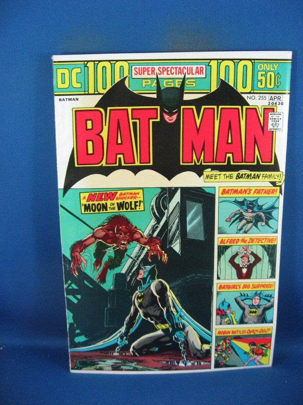 Batman #255 (DC Comics, 1974), raw comic book in VF+ condition — front cover