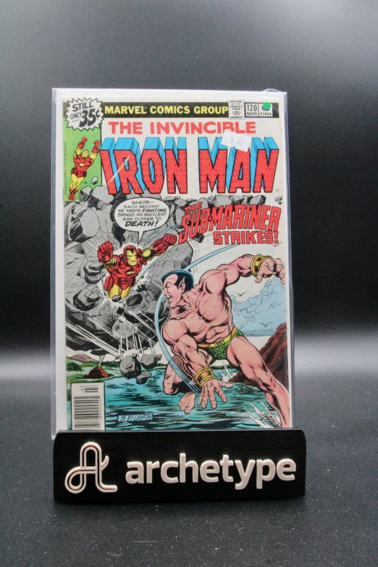 The Invincible Iron Man #120 (Marvel Comics, 1979), raw, ungraded comic book — front cover