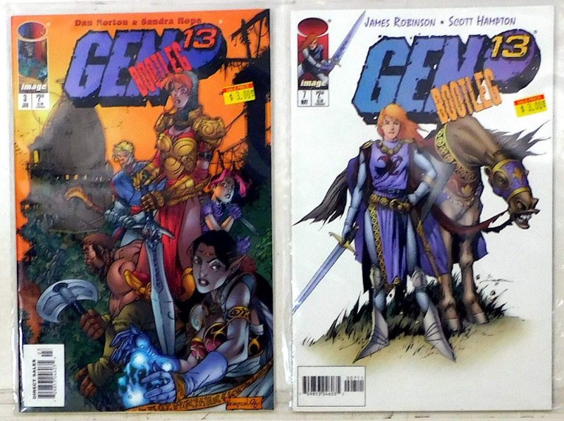Gen 13 Bootleg Lot of 2 #3, 7 (1997) Image Comics 1st Print Comic Books (Image Comics, 1997), raw, ungraded comic book — front cover