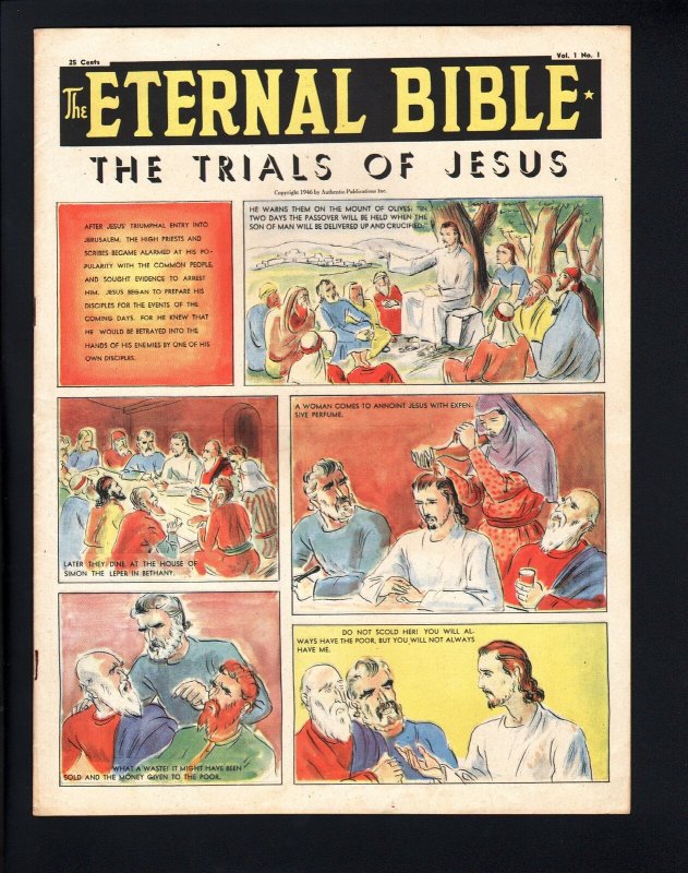 The Eternal Bible #1-1946-Very Rare Comic-Oversized-Southern States, raw, ungraded comic book — front cover