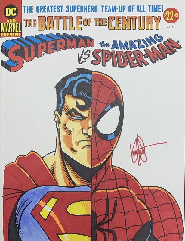 DF 50TH Anniv Treasury Ed Superman VS Amazing Spider-Man #1, raw, ungraded comic book — front cover