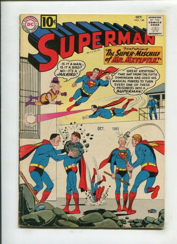 Superman #148 (DC Comics, 1961), raw comic book in 4.0 condition — front cover