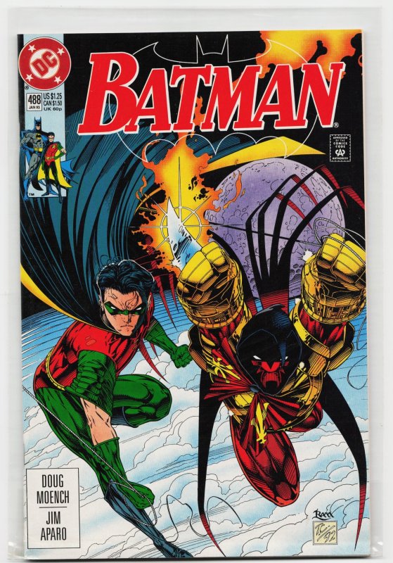 Batman #488 (DC Comics, 1993), raw, ungraded comic book — front cover