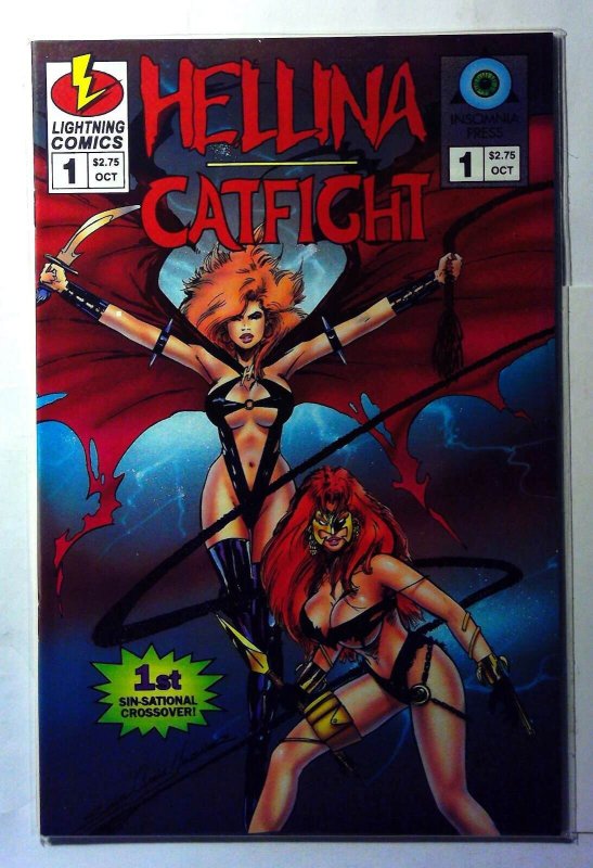 Hellina Catfight #1 (1995), raw, ungraded comic book — front cover