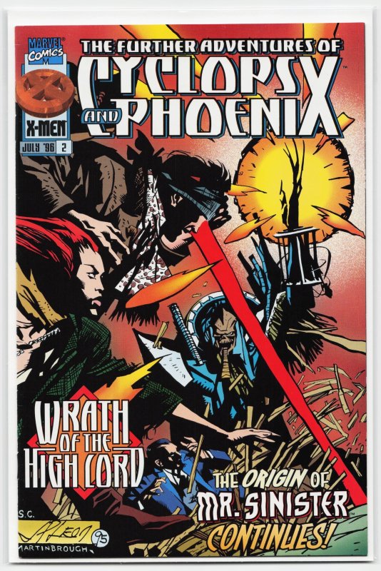 The Further Adventures of Cyclops and Phoenix #2 (Marvel Comics, 1996), raw, ungraded comic book — front cover