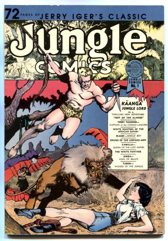 Jungle Comics #1 (Fiction House, 1986), raw comic book in FN condition — front cover