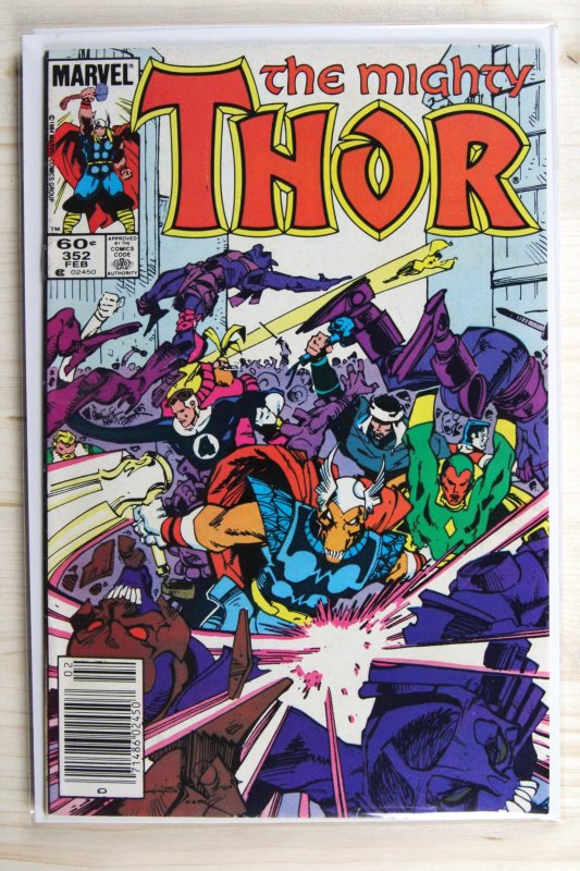 Thor #352 (Marvel Comics, 1985), raw comic book in VF 8.0 condition — front cover